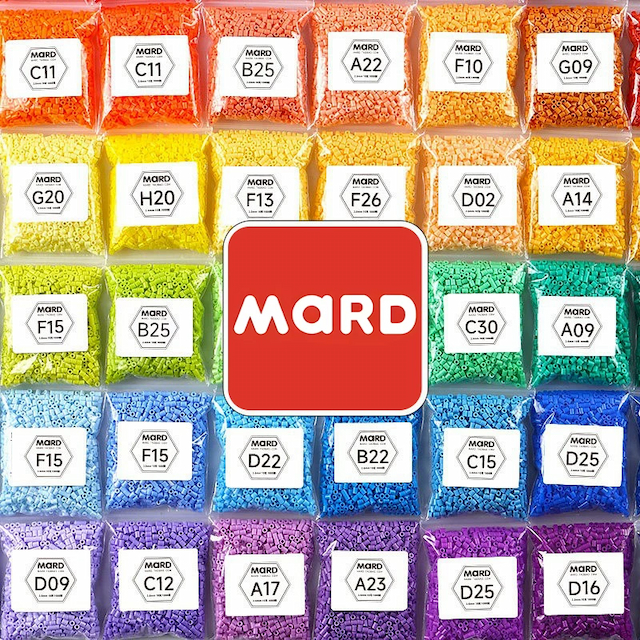 mard家融合补充包拼豆221色全套儿童手工diy材料包套装颗粒豆子
